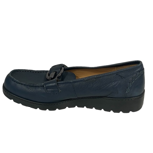 Hotter Comfort Concept Navy Leather Slip On Low Wedge Casual Shoes Sz US 9 - Picture 4 of 11
